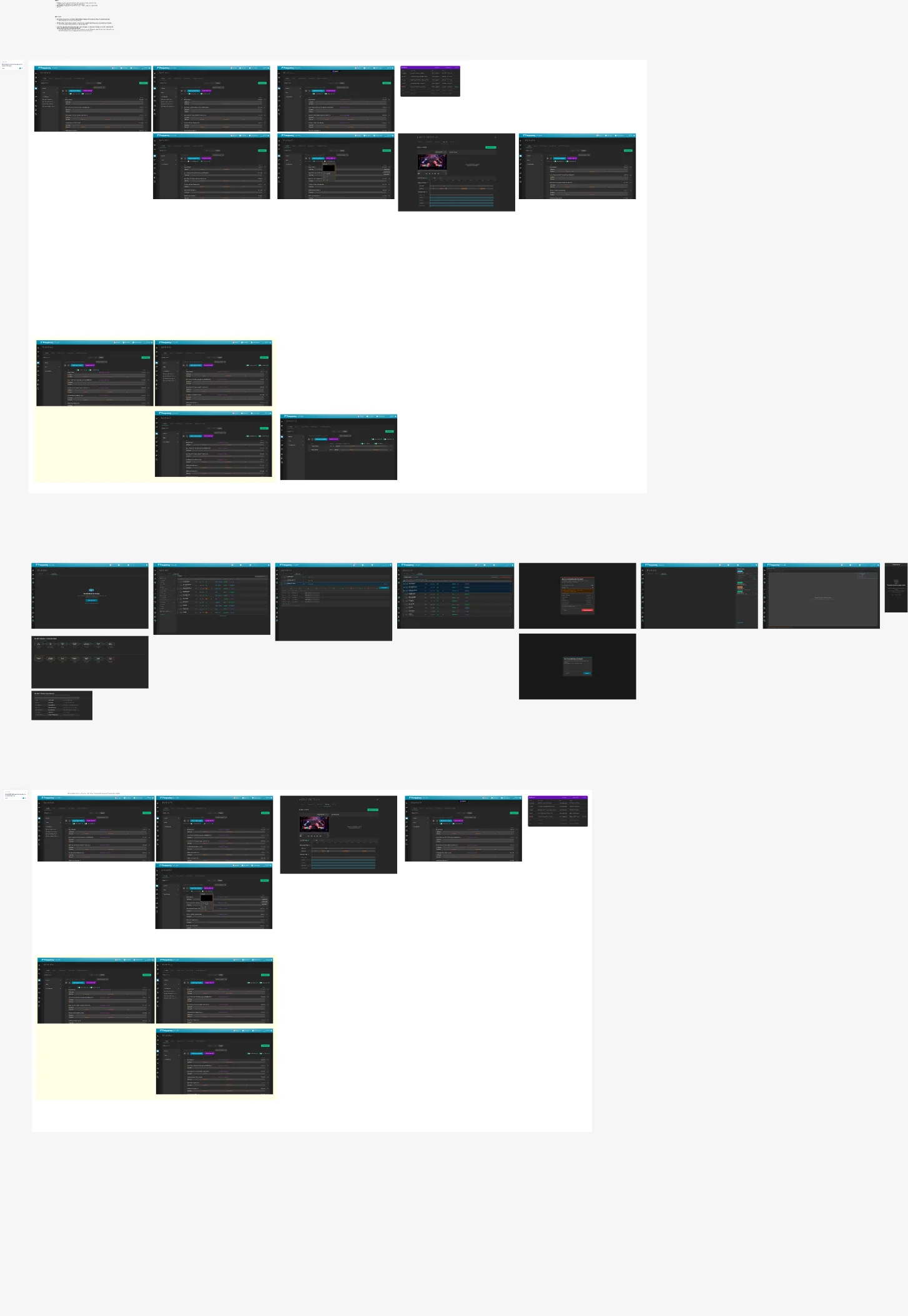 The descoped bulk-review exploration in Figma: several sections of screens exploring bulk review flows, all ultimately cut from scope.